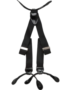 Men's Wearhouse Fancy Big And Tall Black Silk Braces