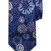Joseph Abboud Narrow Silk Tie, Navy Mod Floral