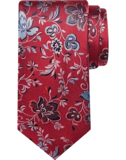 Calvin Klein Narrow Tie, Red Floral