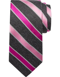 Joseph Abboud Narrow Tie, Pink & Black Stripe
