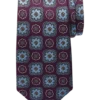 Joseph Abboud Narrow Tie, Plum & Blue Medallion