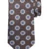 Joseph Abboud Narrow Silk Tie, Brown Medallion