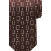 Pronto Uomo Narrow Tie, Brown Box Square