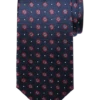 Pronto Uomo Narrow Tie, Navy Geometric Dot