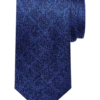Egara Skinny Tie, Navy Subtle Diamond Check