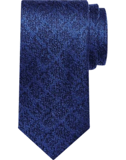 Egara Skinny Tie, Navy Subtle Diamond Check