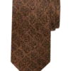 Egara Skinny Tie, Brown Subtle Diamond Check