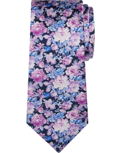 Pronto Uomo Narrow Tie, Fuchsia & Blue