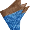 Joseph Abboud Linen Pocket Square, Brown & Blue Tie Dye Paisley