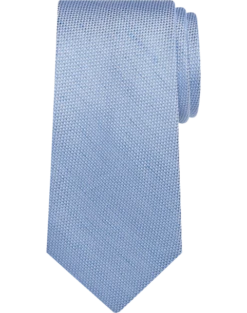 Pronto Uomo Narrow Silk & Linen Tie, Light Blue