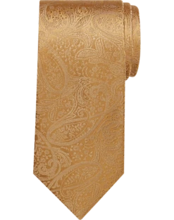 Pronto Uomo Narrow Tie, Tonal Gold Paisley