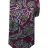 Pronto Uomo Narrow Tie, Berry Floral