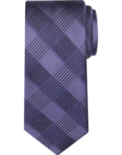 Calvin Klein Narrow Tie, Violet Tonal Plaid