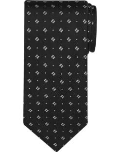 Calvin Klein Narrow Tie, Carbon Dot And Dash