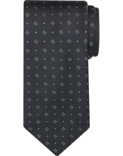 Calvin Klein Narrow Tie, Green Dot And Dash