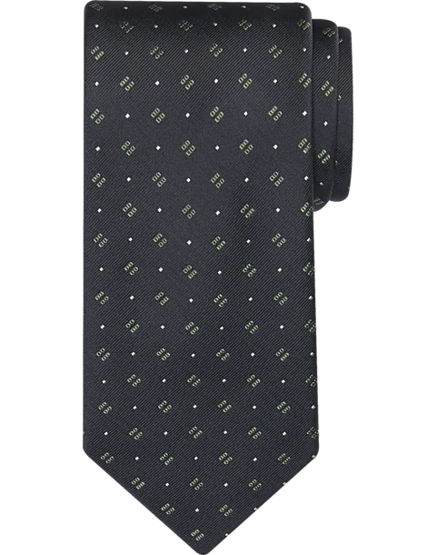 Calvin Klein Narrow Tie, Green Dot And Dash 1 Calvin Klein Narrow Tie, Green Dot And Dash