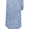 Pronto Uomo Narrow Tie, Light Blue Paisley