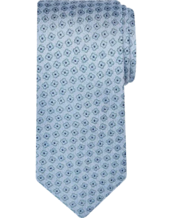 Pronto Uomo Narrow Tie, Teal Blue Floral