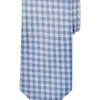 Pronto Uomo Narrow Tie, Blue Gingham