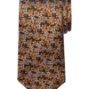 Pronto Uomo Narrow Tie, Rust Double Daisy