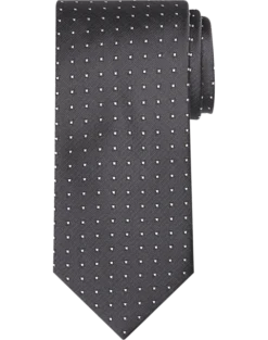 Pronto Uomo Narrow Tie, Charcoal Dot