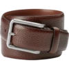 Joseph Abboud Feather Edge Leather Belt, Burgundy