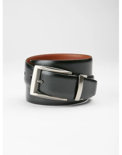 Joseph Abboud Feather Edge Reversible Belt, Black
