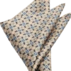 Pronto Uomo Pocket Square, Taupe Medallion