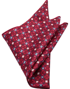 Pronto Uomo Pocket Square, Cabernet Medallion