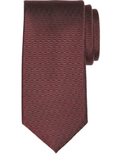 Pronto Uomo Narrow Tie, Burgundy Geo