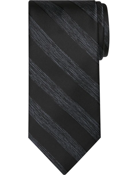 Pronto Uomo Narrow Tie, Black Stripe 1 Pronto Uomo Narrow Tie, Black Stripe
