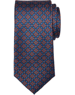 Joseph Abboud Narrow Tie, Orange Medallion