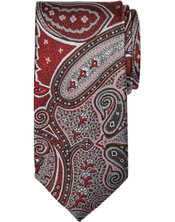 Joseph Abboud Narrow Tie, Red Persian