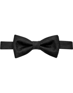 Pronto Uomo Pre-Tied Bow Tie, Black Medallion