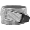 Joseph Abboud Woven Casual Belt, Gray & White Diamond Check