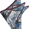 Joseph Abboud Pocket Square, Blue Tile Mosaic