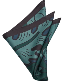Joseph Abboud Pocket Square, Green Western Floral