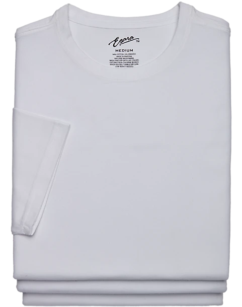 Egara Slim Fit Crewneck T-Shirt, 3-Pack, White 1 Egara Slim Fit Crewneck T-Shirt, 3-Pack, White