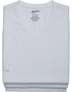 Egara Slim Fit V-Neck T-Shirt, 3-Pack, White
