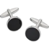 Pronto Uomo Black Onyx Round Cufflinks
