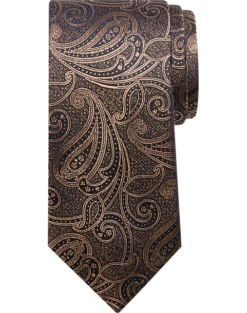 Michael Strahan Narrow Tie, Tan Paisley