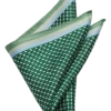 Pronto Uomo Pocket Square, Green Check