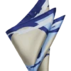 Pronto Uomo Pocket Square, Blue Abstract
