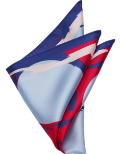 Pronto Uomo Pocket Square, Red Abstract