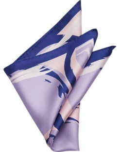 Pronto Uomo Pocket Square, Purple Abstract