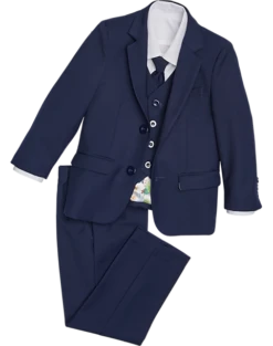 Peanut Butter Collection Slim Fit Toddlers Tuxedo, Navy