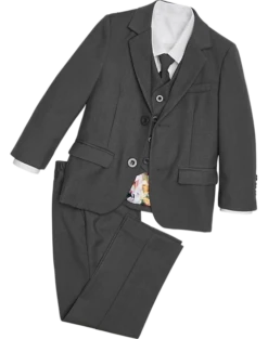 Peanut Butter Collection Slim Fit Toddlers Tuxedo, Charcoal
